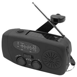 Emergency  Radio Crank Solar Hand Weather 2000mAh Power Bank Charger Flash Light